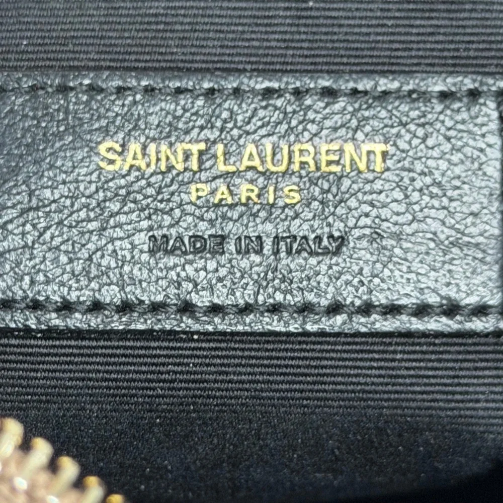 YSL Saint Laurent Lou Camera Bag Matelasse Chevron Calfskin Leather Taupe READ